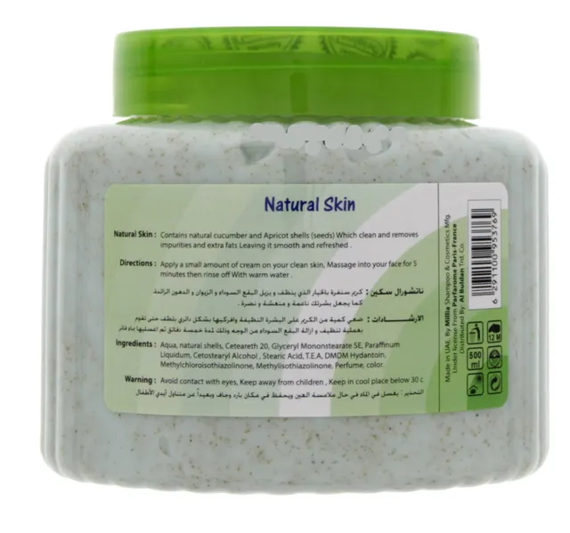 Natural Skin Facial Scrub Cucumber 500 Ml