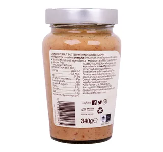 Whole Earth Peanut Butter Crunchy Original 340 G