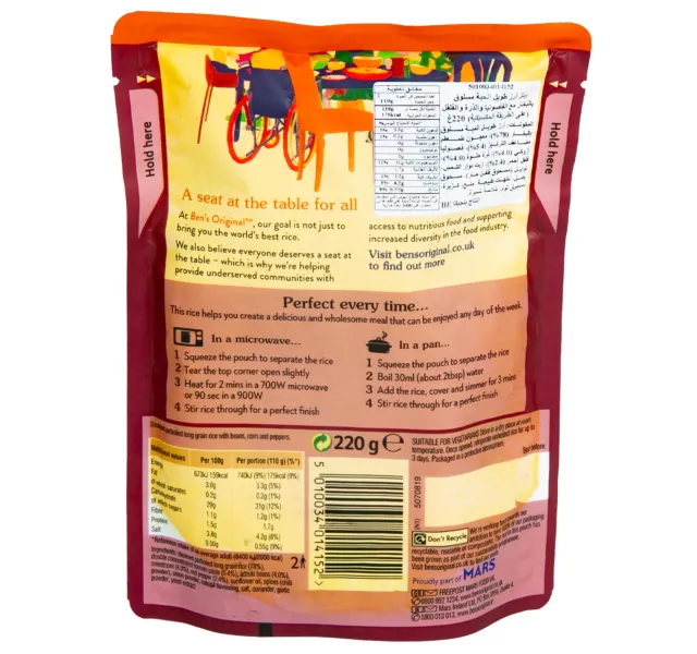 Ben S Original Spicy Mexican Style Rice 220 G
