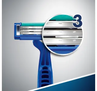 Gillette Blue Simple3 Mens Disposable Razors 4 Pcs