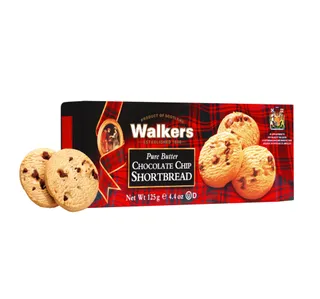 Walkers Pure Butter Chocolate Chip Shortbread 125 G
