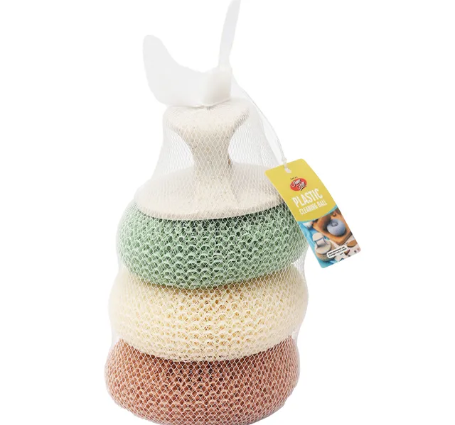 Home Mate Plastic Cleaning Ball + Lid YK0168 3 pcs