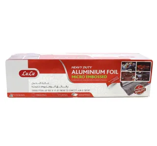 Lulu Heavy Duty Aluminium Foil Micro Embossed Size 7744m 30cm 250sqft 1