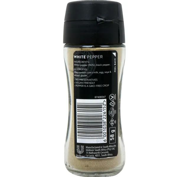 Robertsons White Pepper Powder 58 G