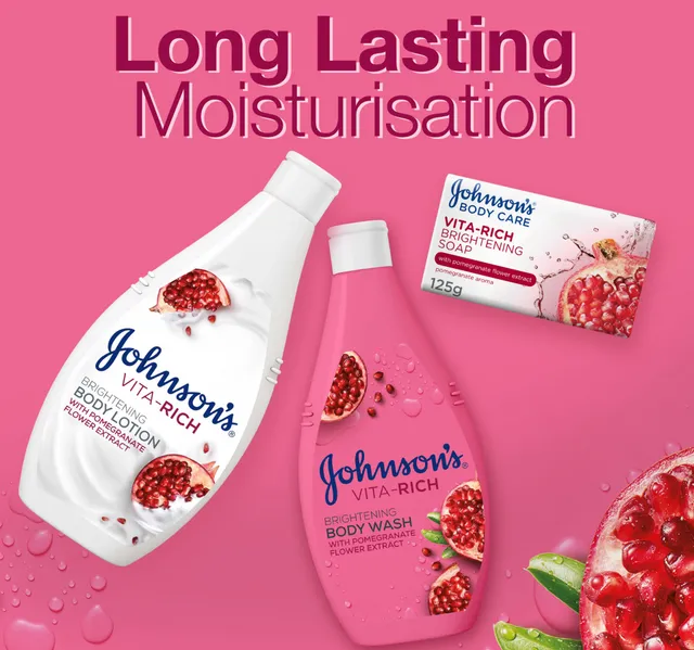 جونسون غسول الجسم فيتا ريتش من جونسون بخلاصة زهرة الرمان، 400 مل