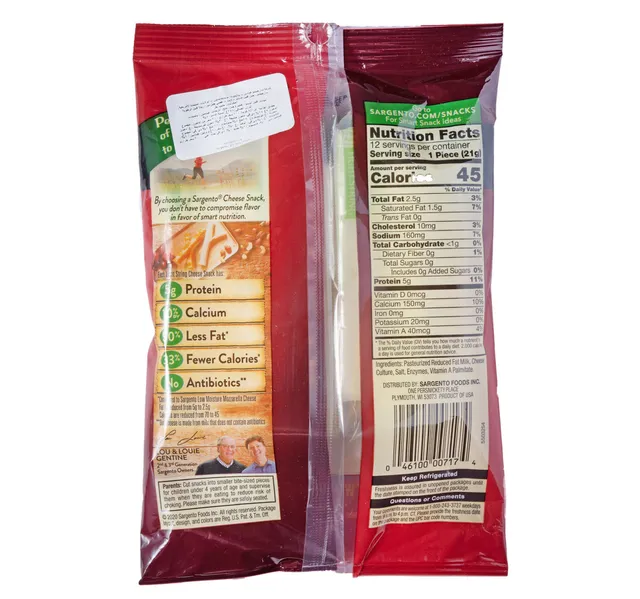 Sargento Light String Cheese 225 G