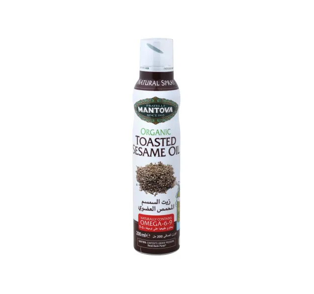 Mantova Organic Toasted Sesame Oil Spray 200 Ml