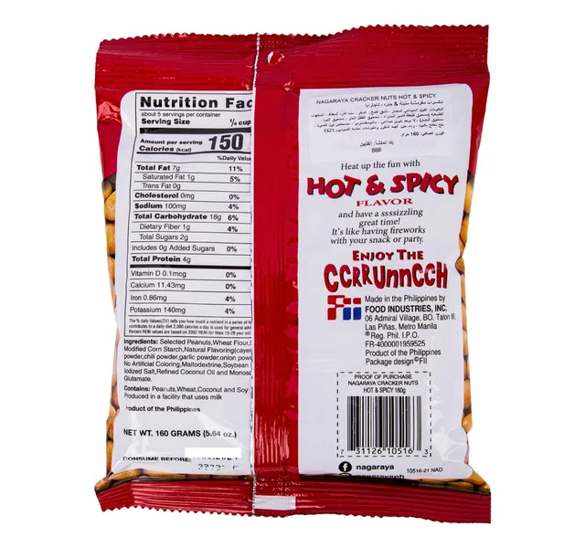 Nagaraya Hot Spicy Cracker Nuts 160 G