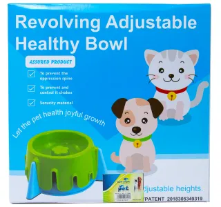 Pet Zone Revolving Adjustable Healthy Bowl For Pets 790-22