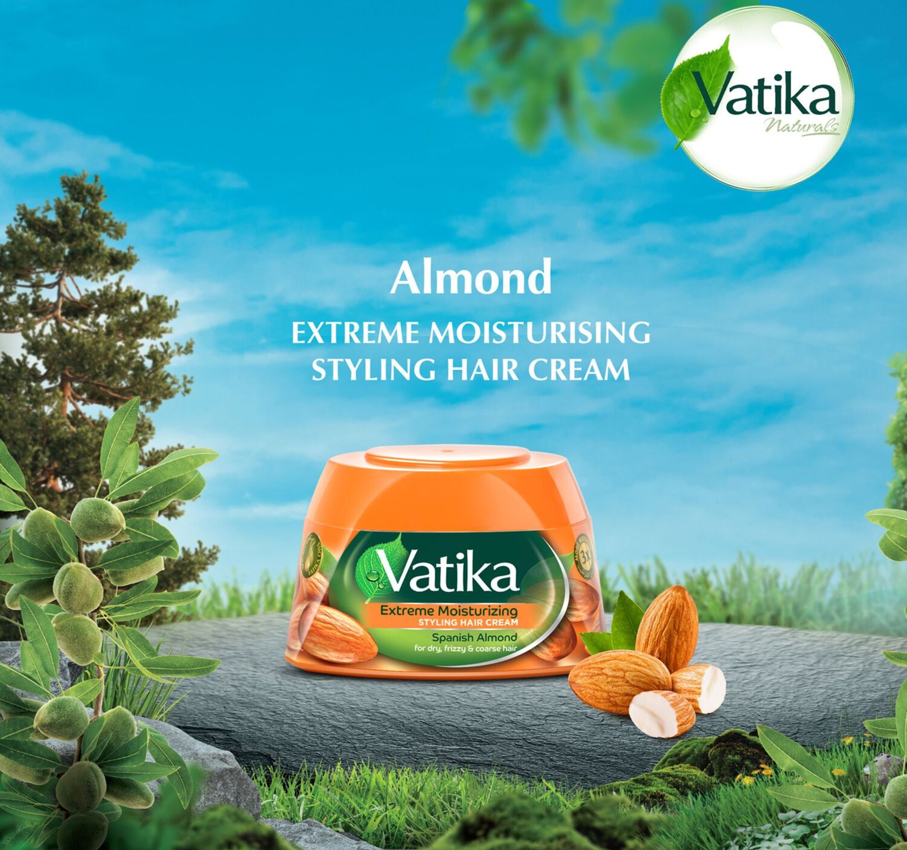 Vatika Naturals Extreme Moisturizing Styling Hair Cream Enriched With