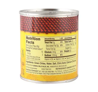 Old El Paso Chopped Green Chilies 198 g