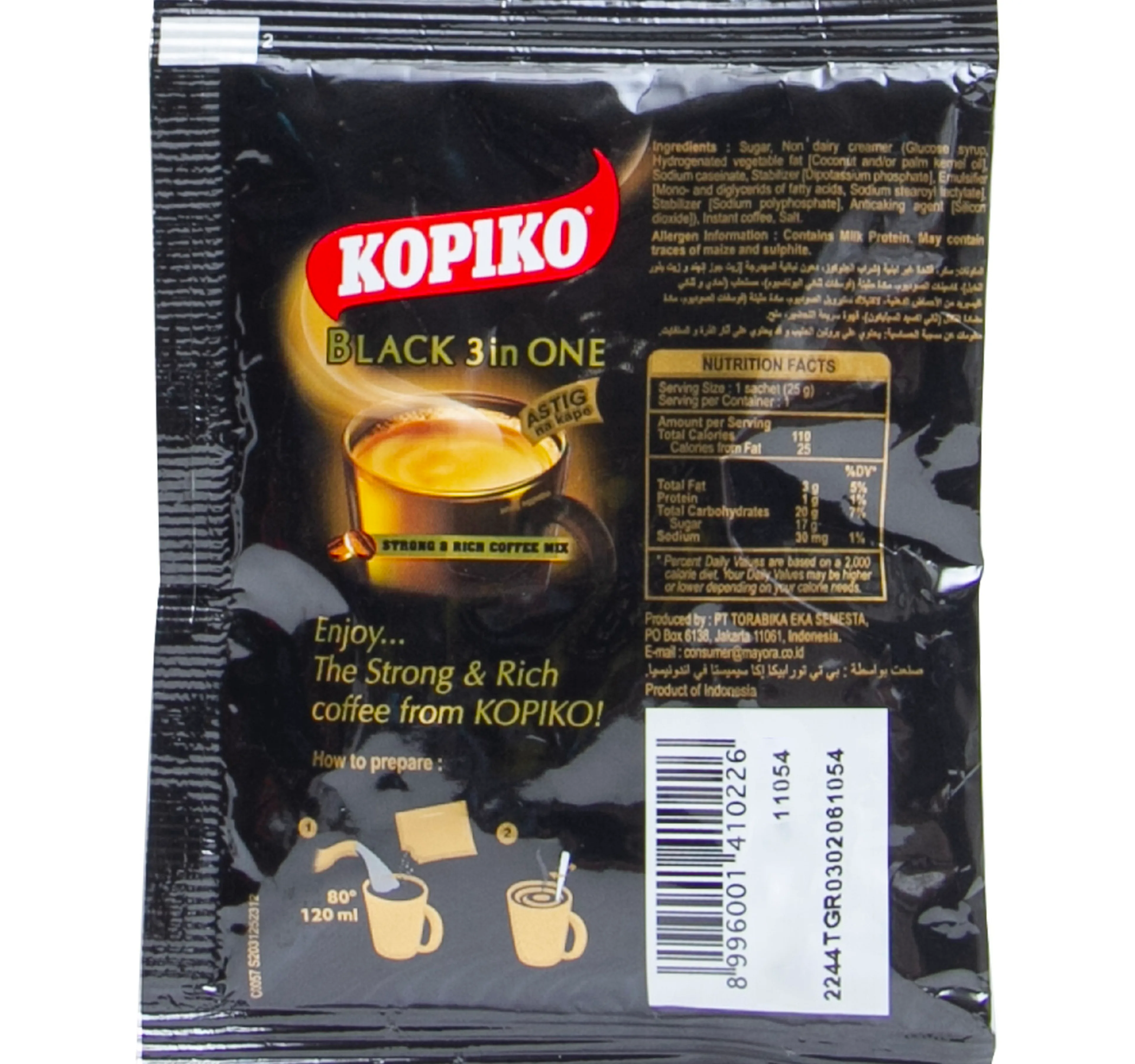 Kopiko Black 3 In One Coffee Mix 10 X 25 G