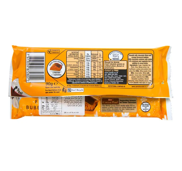 Nestle Aero Festive Orange Bar 90 G
