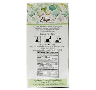 Olinda Organic Moringa With Green Tea 25 Teabags