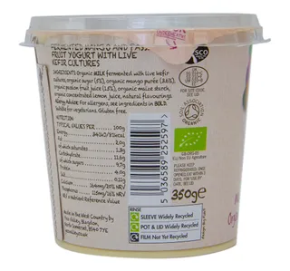 Yeo Valley Organic Kefir Yogurt Mango & Passion Fruit 350 g