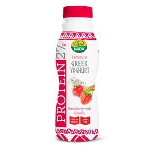 Nada Low Fat Strawberry with Cereals & Mix Fruits Drinking Greek Yoghurt 330 ml