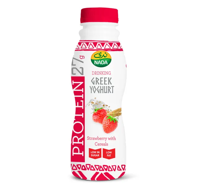 Nada Low Fat Strawberry with Cereals & Mix Fruits Drinking Greek Yoghurt 330 ml