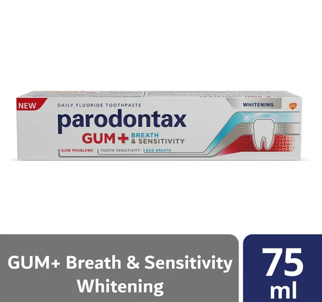 Parodontax Whitening Gum Breath Sensitivity Toothpaste 75 Ml