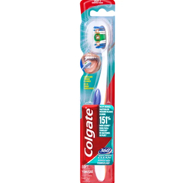 Colgate 360 Whole Mouth Clean Soft Toothbrush Assorted Colour 1 pc