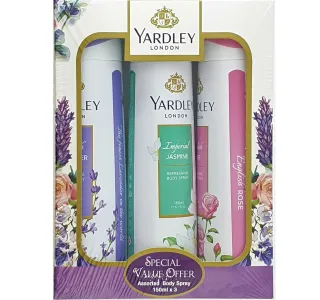 Yardley Body Spray Assorted For Women Value Pack 3 150 Ml