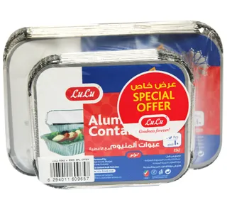 Lulu Aluminium Containers With Lids 8342 10pcs 8389 10pcs