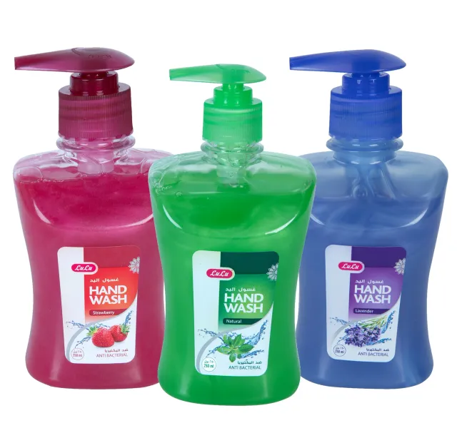 Lulu Handwash Anti Bacterial Assorted 3 250 Ml