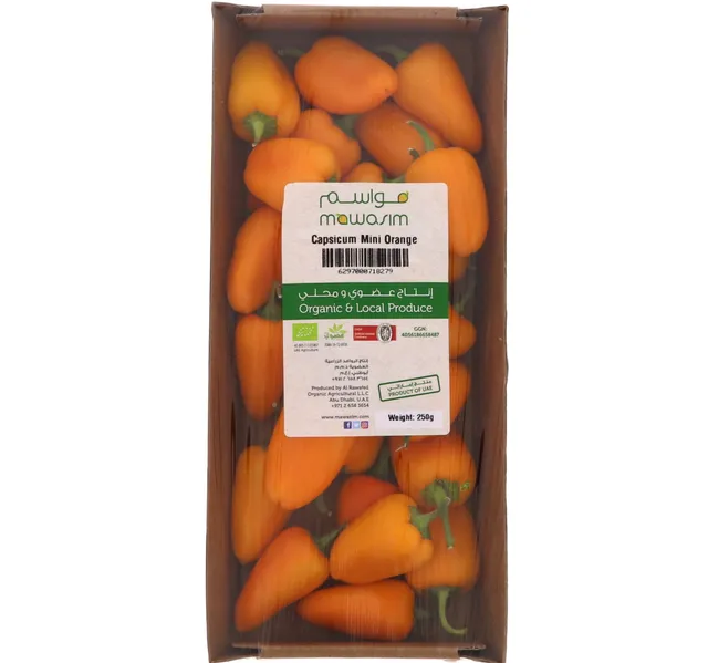 Organic Baby Capsicum Orange 1 Pkt