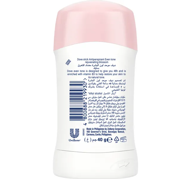 Dove Even Tone 72H Anti-Perspirant Deodorant Stick 40 g
