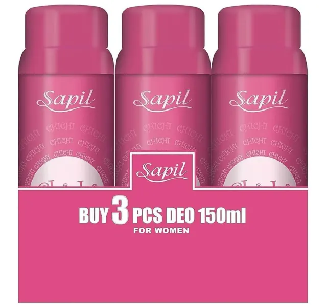 سابيل شيشي بيرفيوم معطر بخاخ مزيل العرق للنساء عبوة اقتصادية 3 × 150 مل