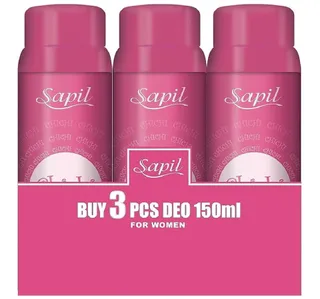 سابيل شيشي بيرفيوم معطر بخاخ مزيل العرق للنساء عبوة اقتصادية 3 × 150 مل
