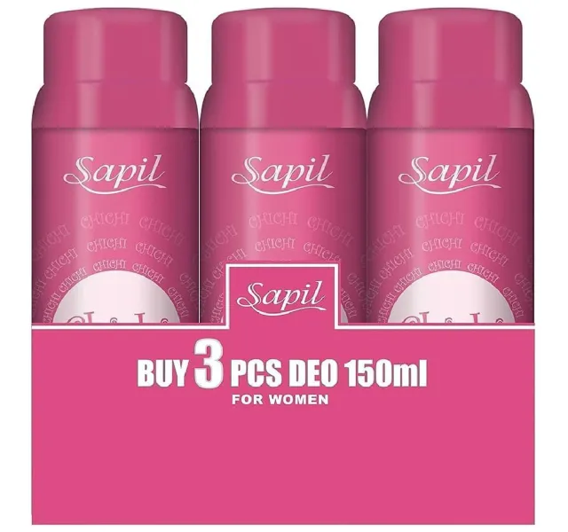 سابيل شيشي بيرفيوم معطر بخاخ مزيل العرق للنساء عبوة اقتصادية 3 × 150 مل