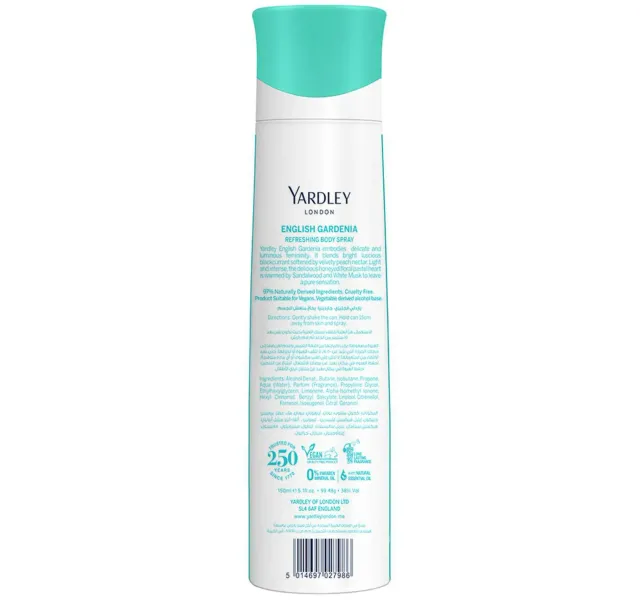Yardley English Gardenia Refreshing Body Spray 150 Ml