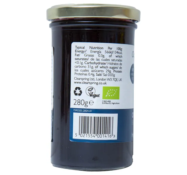 Clearspring Organic Blueberry Fruit Spread 280 g
