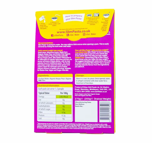 Slim Pasta Organic Fettuccine 270 G