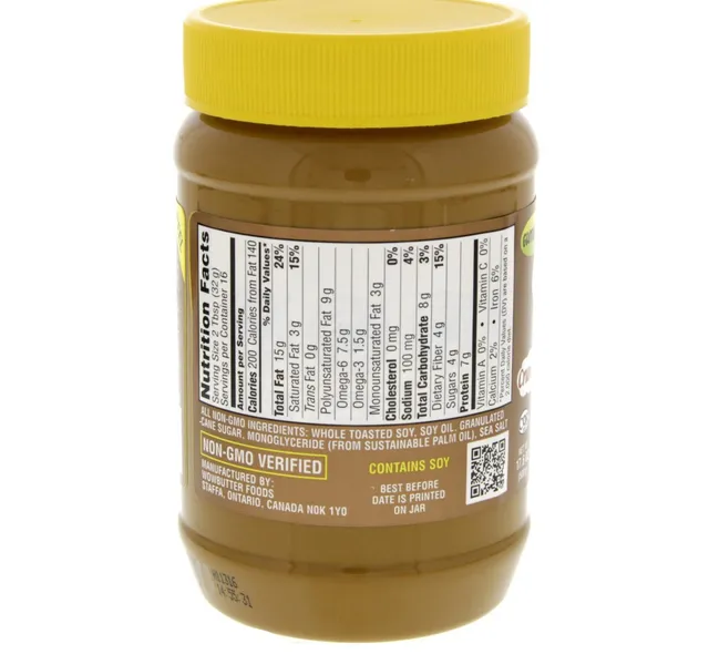 Wow Butter Crunchy Toasted Soy Spread Gluten Free 500 g
