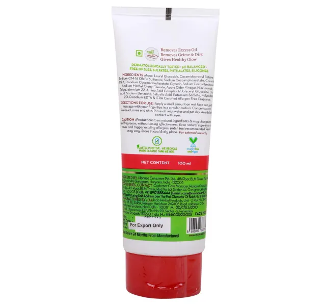 Mamaearth Oilfree Face Wash With Apple Cider Vinegar Salicylic Acid 100 Ml