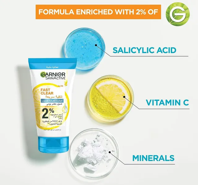 Garnier Skin Active Fast Clear Face Scrub For Acneprone Skin 150 Ml