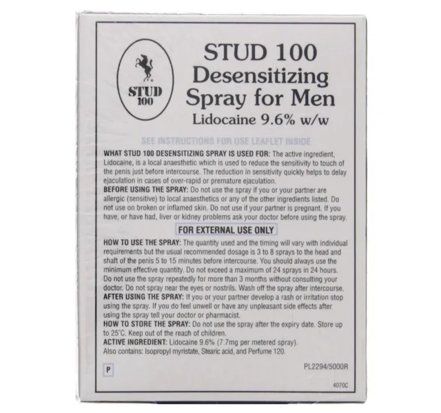 Stud 100 Desensitizing Spray For Men 12 G