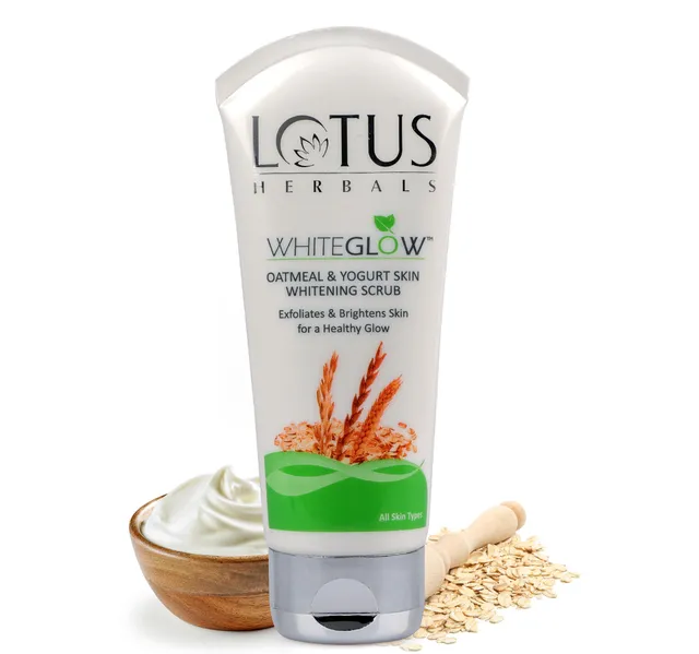 Lotus Herbals White Glow Oatmeal & Yogurt Skin Whitening Scrub 100 g