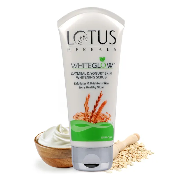 Lotus Herbals White Glow Oatmeal Yogurt Skin Whitening Scrub 100 G
