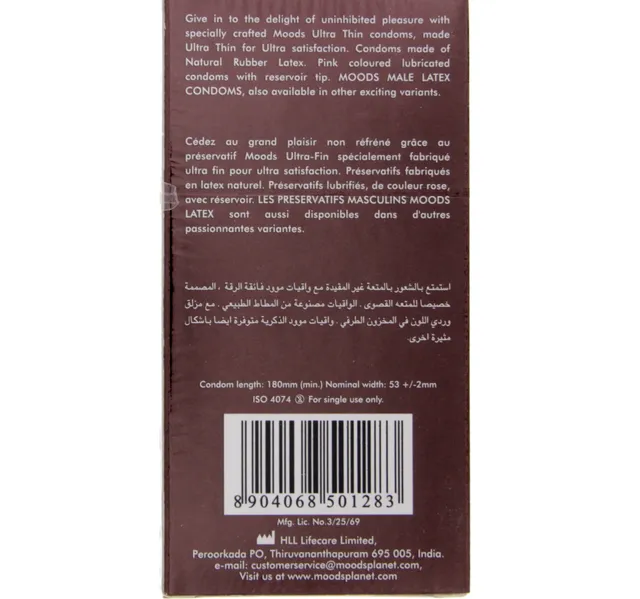 Moods Ultrathin Condoms 12 Pcs