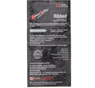 Kamasutra Ribbed Condoms 12 pcs