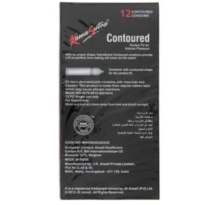 Kamasutra Contoured Condoms 12 pcs
