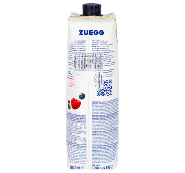Zuegg Black Forest Juice No Sugar Added 1 Litre