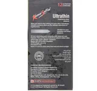 Kamasutra Ultrathin Condoms 12 pcs