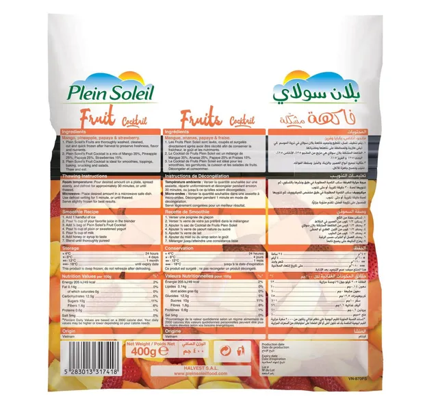 Plein Soleil Fruit Cocktail 400 G