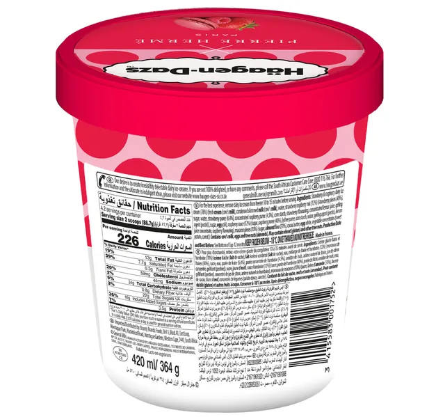 Haagen-Dazs Macaron Strawberry & Raspberry Ice Cream 420 ml