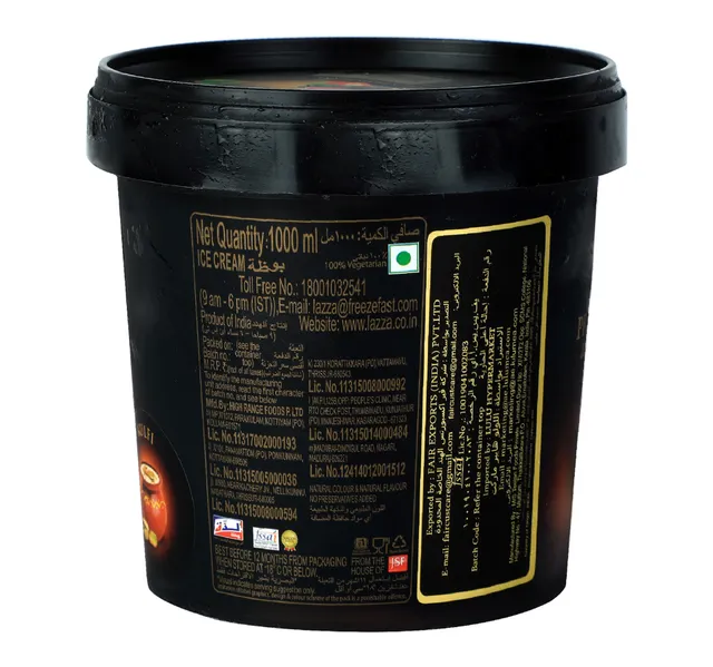 Lazza Premium Gold Ice Cream Natural Kulfi 1 Litre