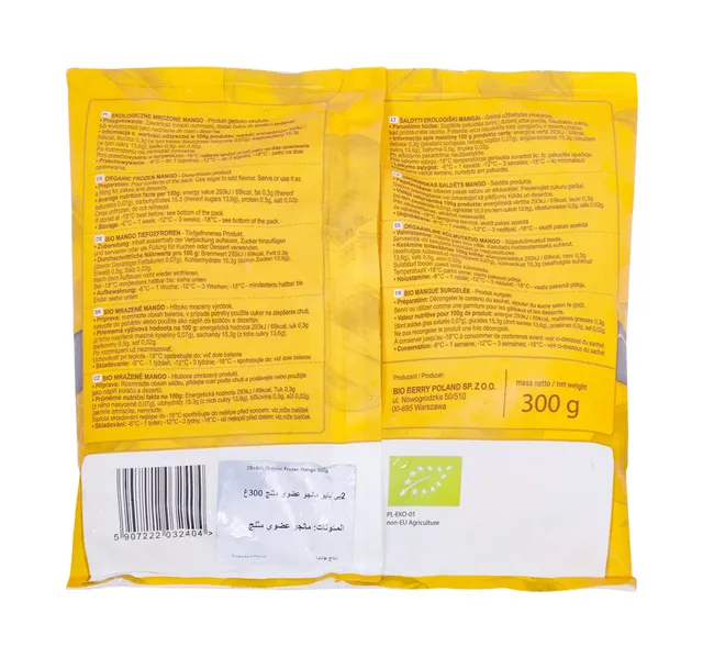 2be Bio Organic Frozen Mango 300 G