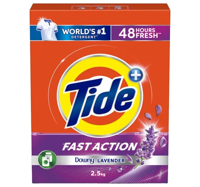 Tide Fast Action Downy Lavender Washing Powder 2 x 2.5 kg